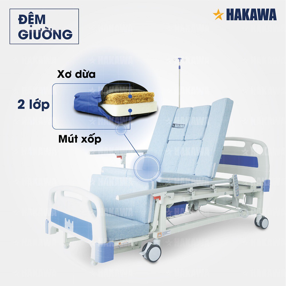 Giường y tế điều khiển bằng remote HAKAWA HK-D95 - Phân phối chính hãng - Bảo hành 2 năm chính hãng