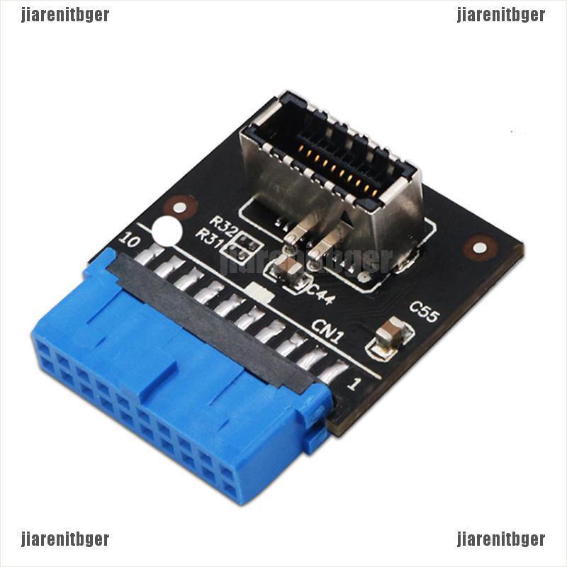 （jiarenitbger）USB3.0 To USB 3.1 Type C front Type E Adapter 20pin to 19pin Expansion Module