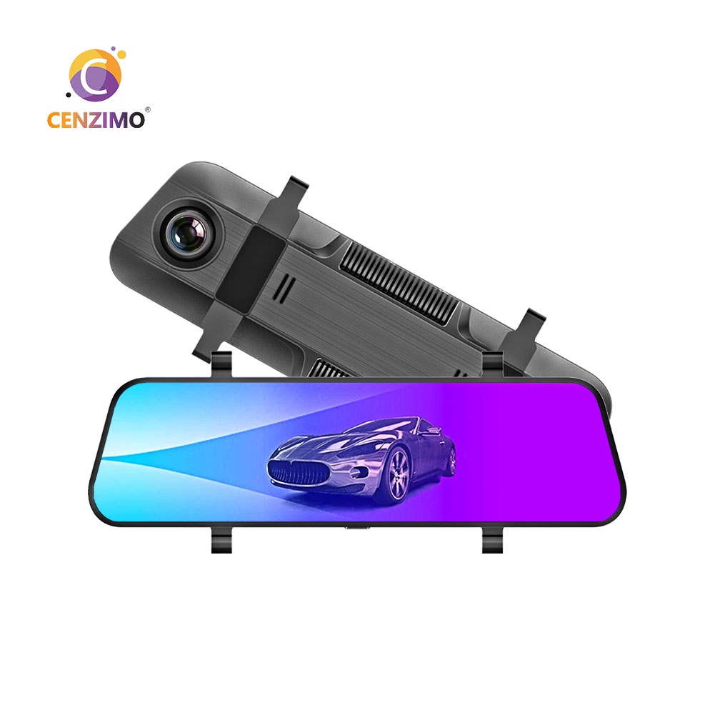 Camera hành trình Full HD 1440p Camera hành trình ô tôCENZIMO, Full HD 1080p gương, màn hình 10 inh, ghi hình trước sau