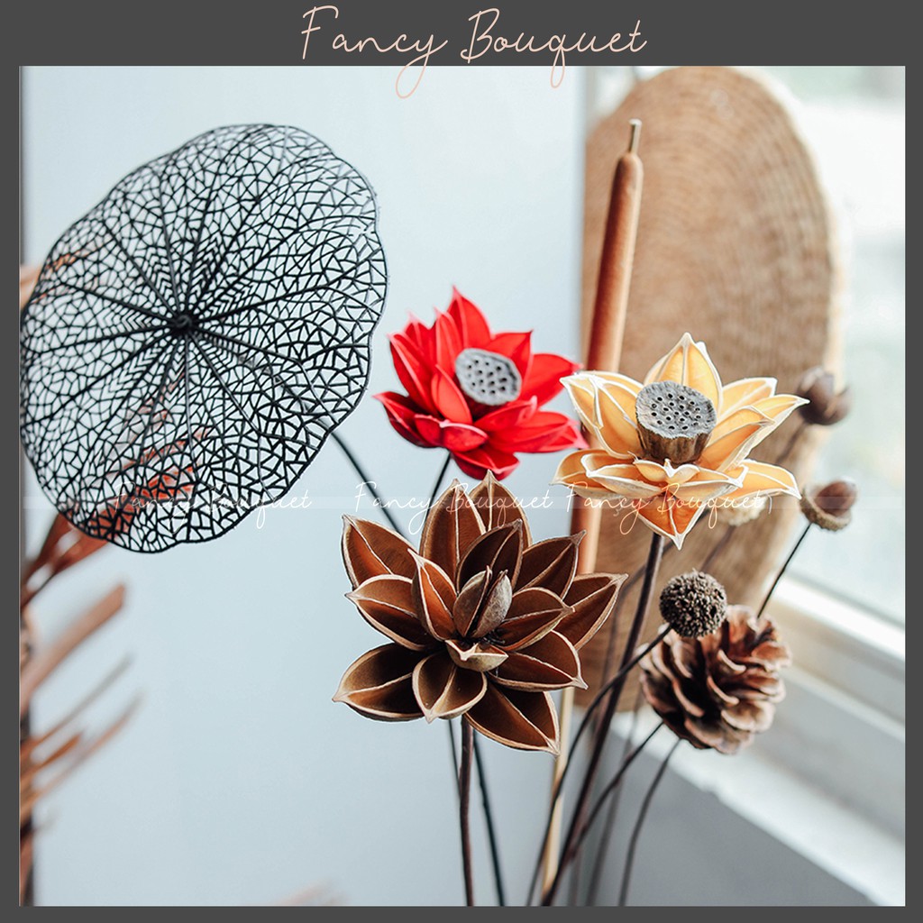 Set Hoa Sen Decor ❤️FREESHIP❤️ Những set hoa đẹp và tinh tế cho ngôi nhà của bạn &quot; Hoa sen - đài sen - Lá sen &quot;