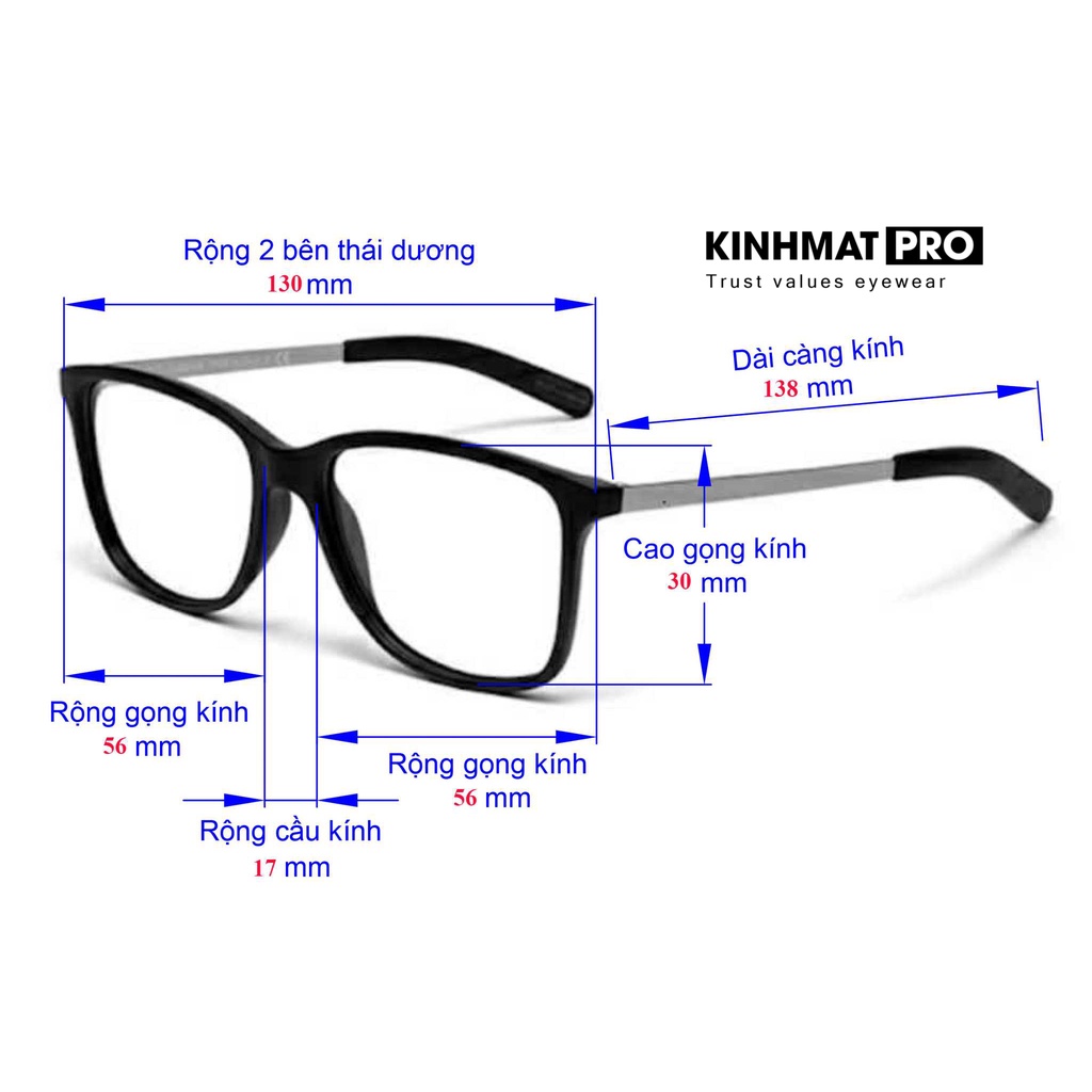 Gọng kính cận nam nữ không viền cao cấp Nikon 16011 hợp kim titan Kính mắt Pro