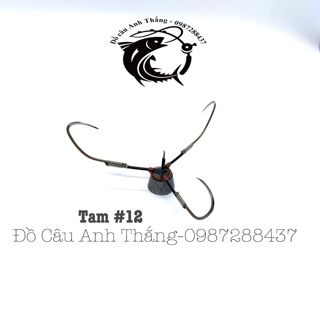 Lưỡi câu tam 12 dáng xoài cao săn hàng loại thép tốt