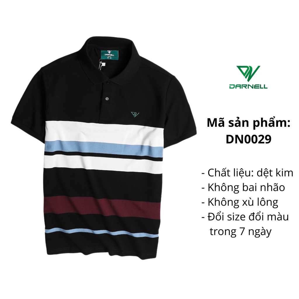 Áo thun polo nam DARNELL tay ngắn chất dệt kim cao cấp cực mềm mại slimfit, nhẹ thoáng mát DN0029