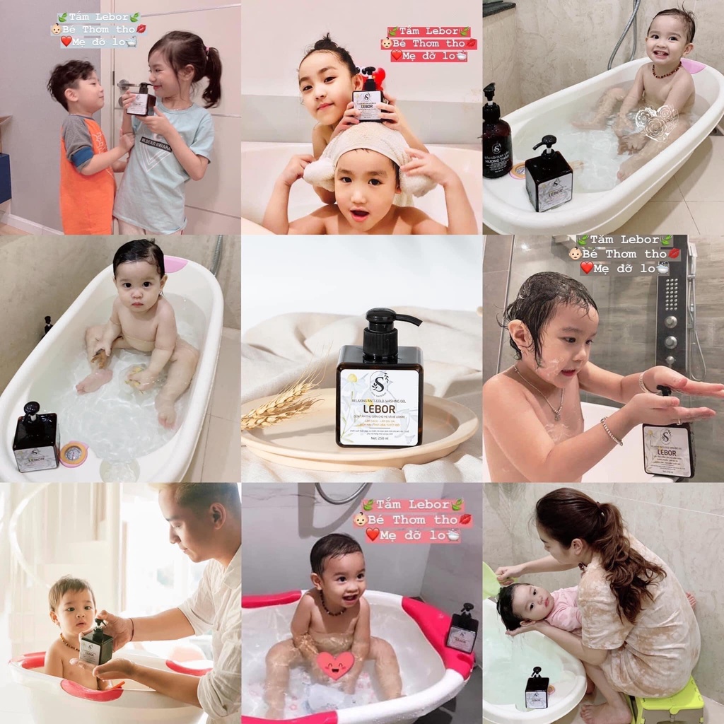 Sữa Tắm Cho Bé Thư Giãn Chống Cảm Lebor 250Ml - Dịu Nhẹ Cho Da Bé Không Cay Mắt Cho Trẻ Em