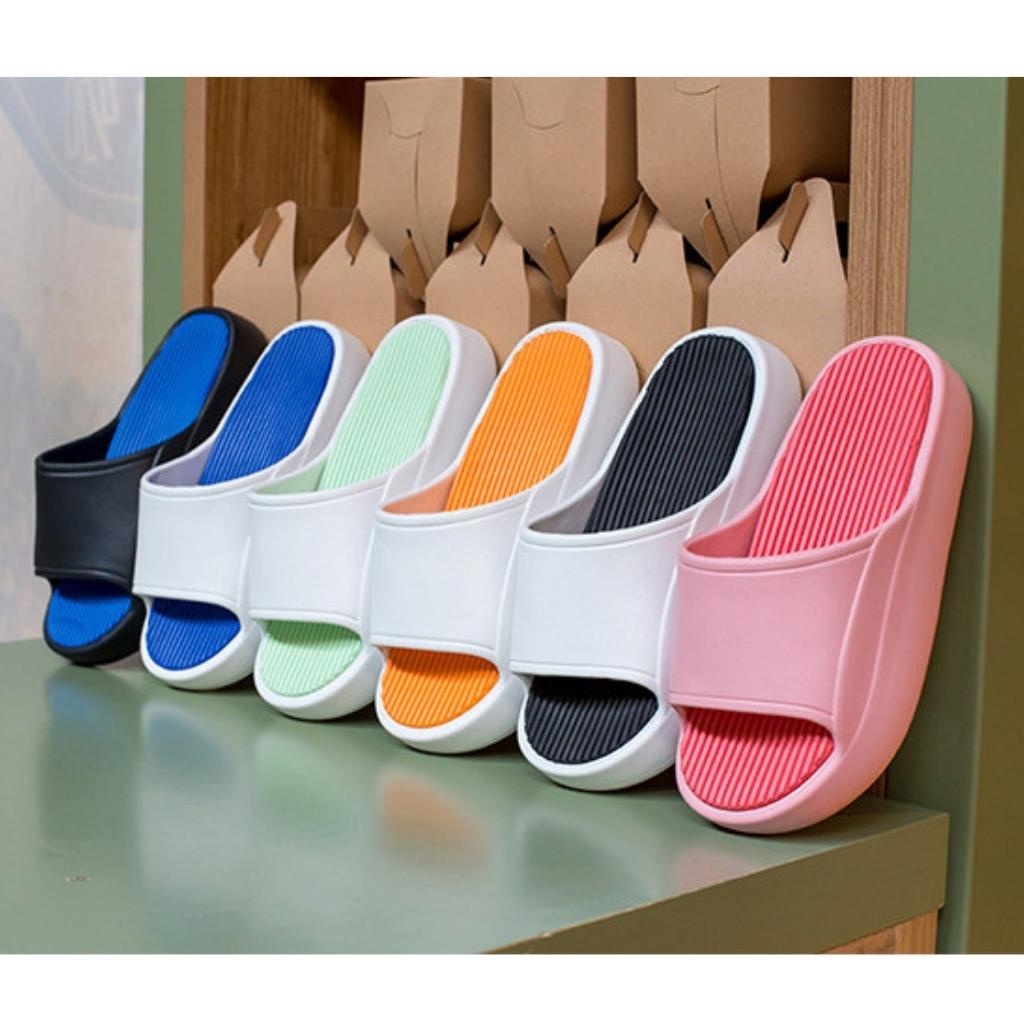 Dép Bánh Mì Quai Ngang Nam Nữ Đế Cao 5cm Form Unisex Chất Liệu Eva Siêu Nhẹ Siêu Bền DBM2