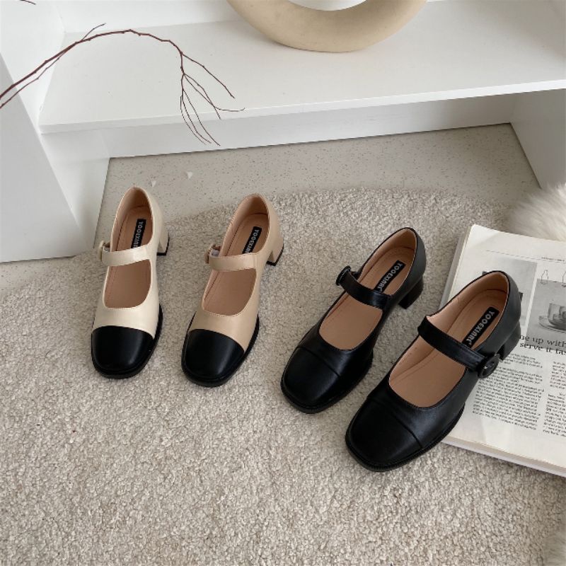 Giày Mary jane hàn quai ngang khóa tròn