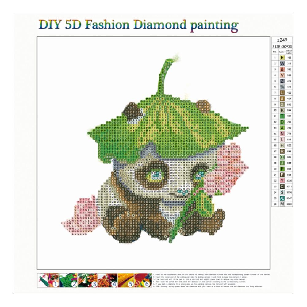 Bộ tranh đính đá 5D tự làm hình gấu trúc đáng yêu xinh xắn | BigBuy360 - bigbuy360.vn