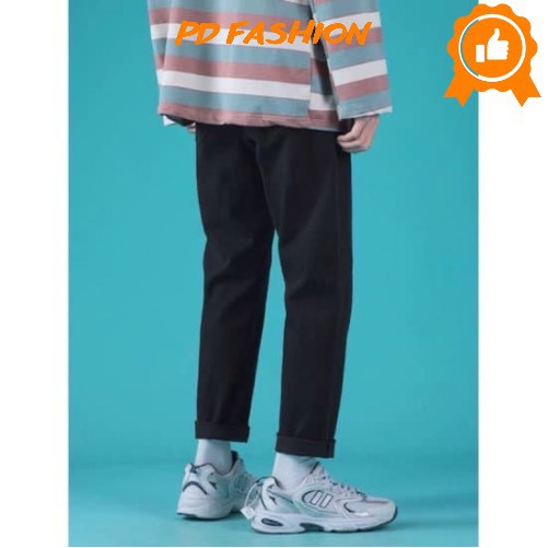 Quần vải jean bò baggy nam nữ quần jean bò baggy đen dáng unisex PD FASHION | BigBuy360 - bigbuy360.vn