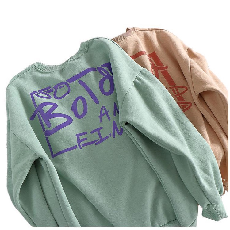 Áo Sweater Nỉ Bông Thu Đông Ulzzang Unisex Form Rộng