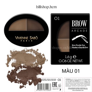 Phấn tán mày Vivienne Sabo Pháp - màu 01, 02