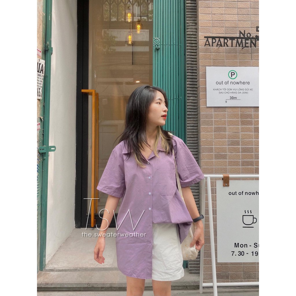 [Mã WASKT304 giảm 15% tối đa 30K đơn 99K] Áo sơ mi pijama chất thô tay lỡ 4 màu (Ảnh thật) | BigBuy360 - bigbuy360.vn