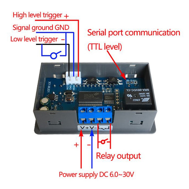 Module relay thời gian trễ kích hoạt chuyển mạch kỹ thuật số XY-WJ01