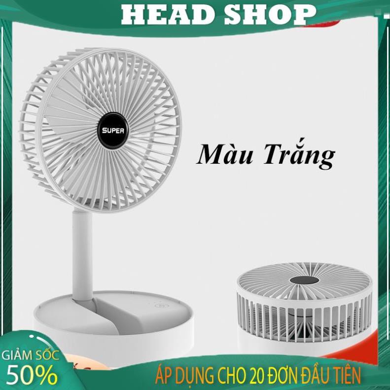 Quạt sạc tích điện mini gấp gọn FS002 mini cầm tay để bàn siêu mát pin dùng 8h 3 cấp độ gió HEAD SHOP