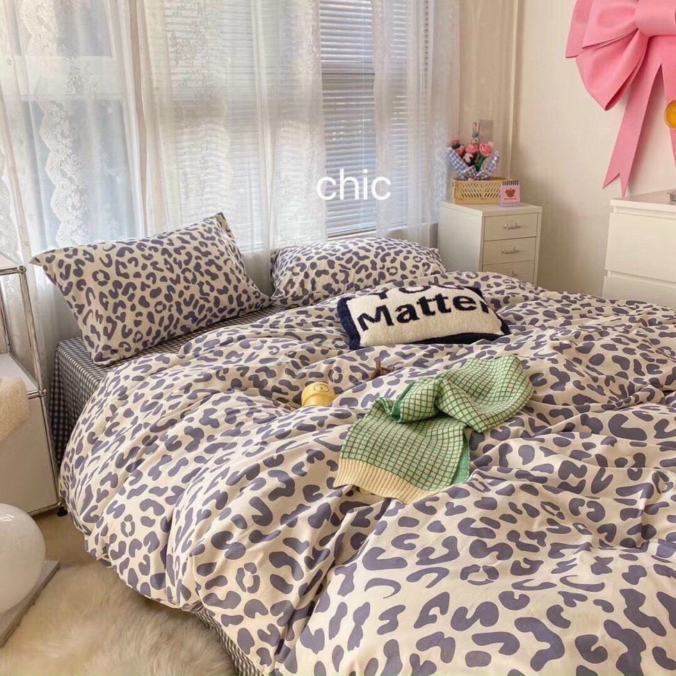 Bộ chăn ga gối cotton poly nhập khẩu_Bộ chăn ga họa tiết dễ thương_Miễn phí bo chun theo size nệm | BigBuy360 - bigbuy360.vn