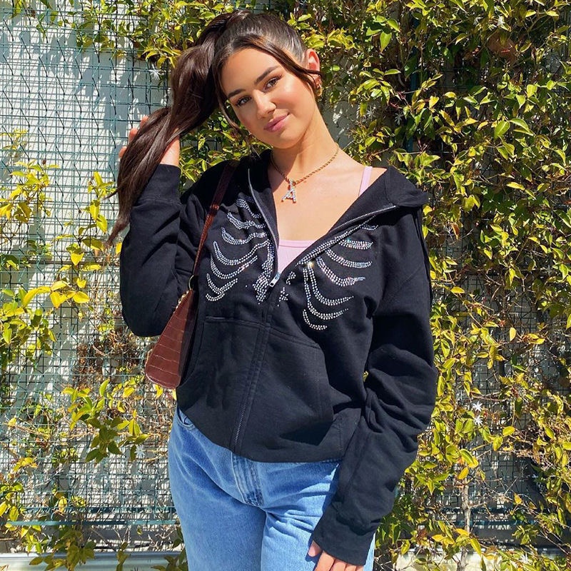 Áo hoodie In Hình Rồng Y2K Phong Cách Harajuku Gothic Cho Nam