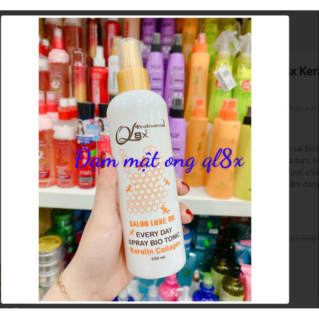 Đạm mật ong ql8x every day spray bio tonic keratin collagen 250ml  FREESHIP tinh chất mật ong siêu thơm dưỡng mềm mượt