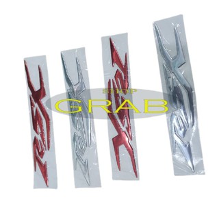 Decal - Tem nổi sườn xe chữ RSX 2 Màu Bạc và màu Đỏ (theo xe) - SPG-DG-màu