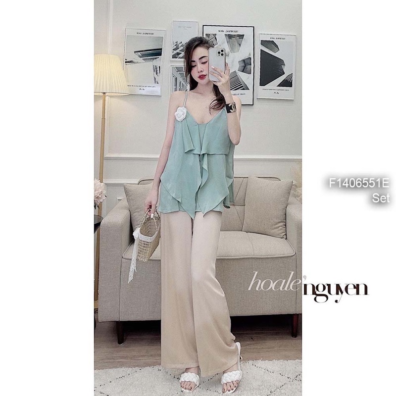 Set bộ thể thao viền sọc áo tay ngắn + quần suông 1123 thaotranshop90