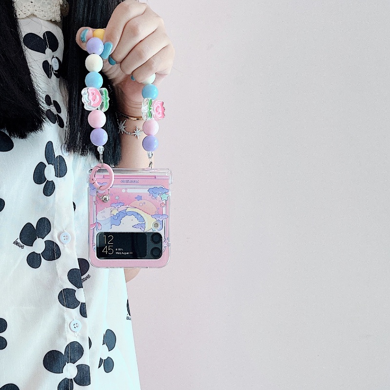 Ốp điện thoại HOCE đính ngọc trai màu hồng cho Samsung Z Flip 3 5G Z Flip 4 zflip3 zflip4 ZFlip 3