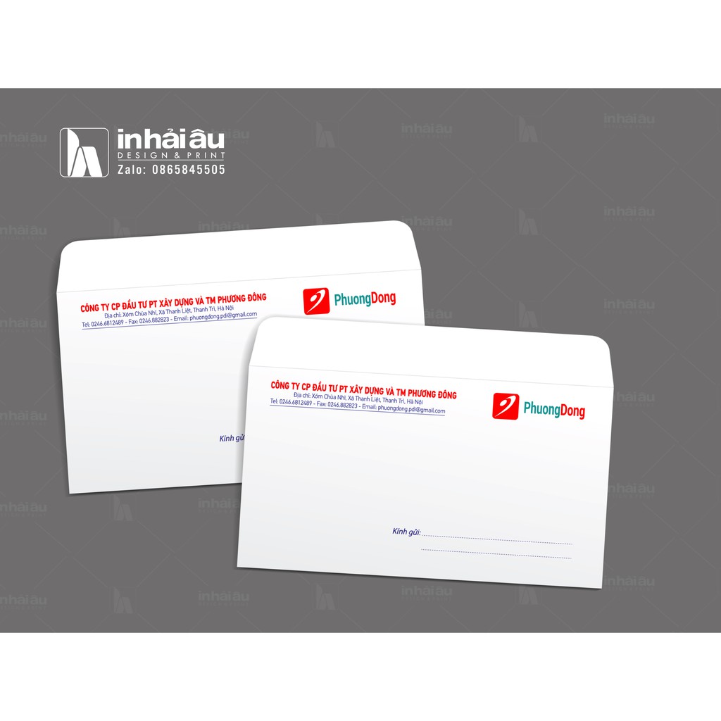 In phong bì công ty, Combo 100 chiếc mẫu đơn giản