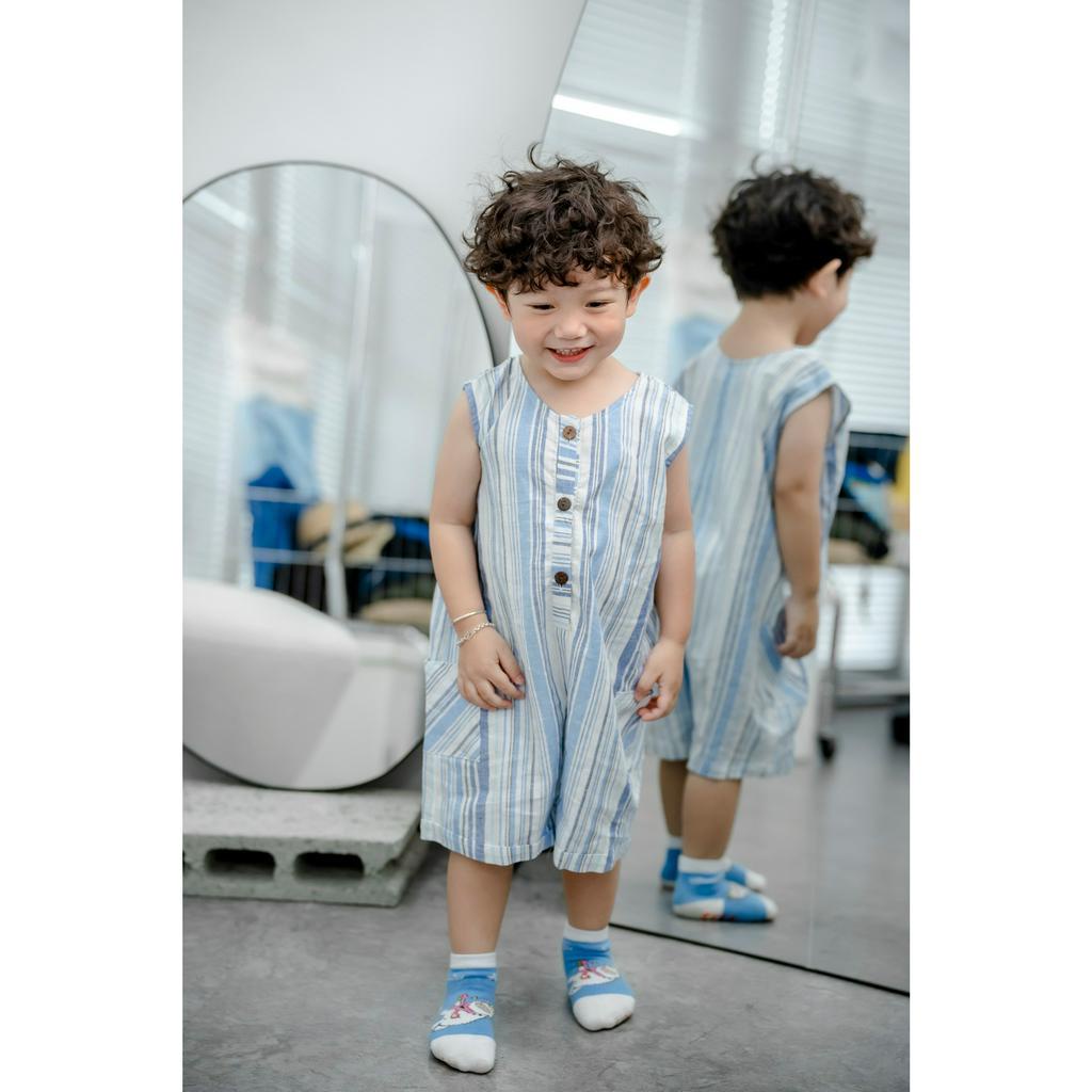 Áo liền quần/ Jumpsuit Bé Trai/ Bé Gái Chất Linen Cao Cấp - ORION OVERALL- JSL012 - SAOLA KIDS CLOTHING