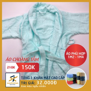 Áo choàng tắm trẻ em 100% cotton cao cấp mềm mịn cho trẻ em từ 1M2 - 1M4