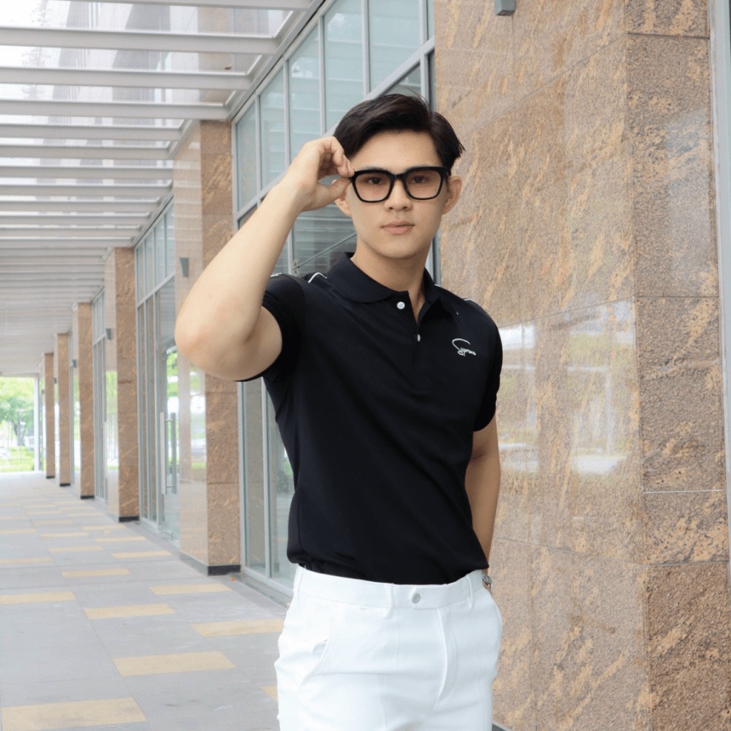 Áo Thun Nam Polo Cổ Trụ 3 Màu Chất Cotton Mềm Thấm Hút Tốt Đủ Size Phối Chữ Ký Siêu Đẹp NEW UNISEX