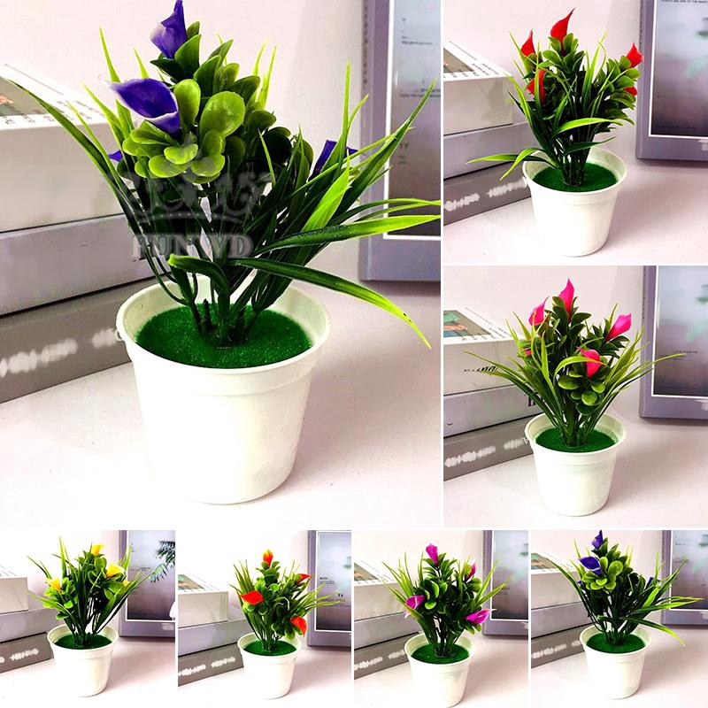 Chậu hoa lily giả màu sắc đẹp mắt dùng trang trí tiện dụng