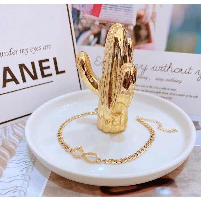 Lắc chân thời trang titan xích nhịp tim vô cực TT6106 | BigBuy360 - bigbuy360.vn