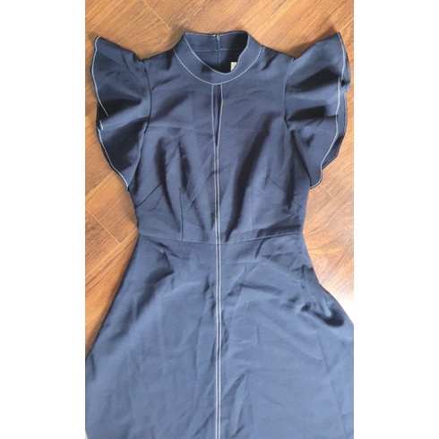 Đầm xanh navy tay bèo Eli.za