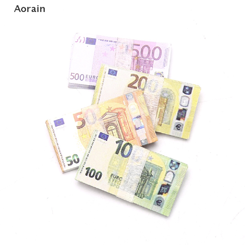 Set 200 Tờ Tiền Giấy 1 / 12 Dùng Trang Trí Nhà Búp Bê