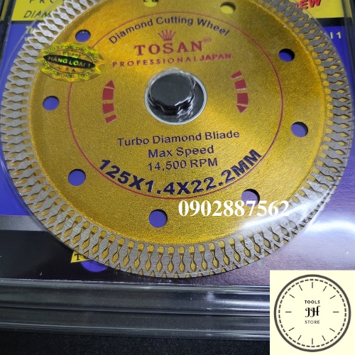 lưỡi cắt gạch đa năng TOSAN 125x1.4x22.2mm hàng chính hãng (khô nước đều dùng được)
