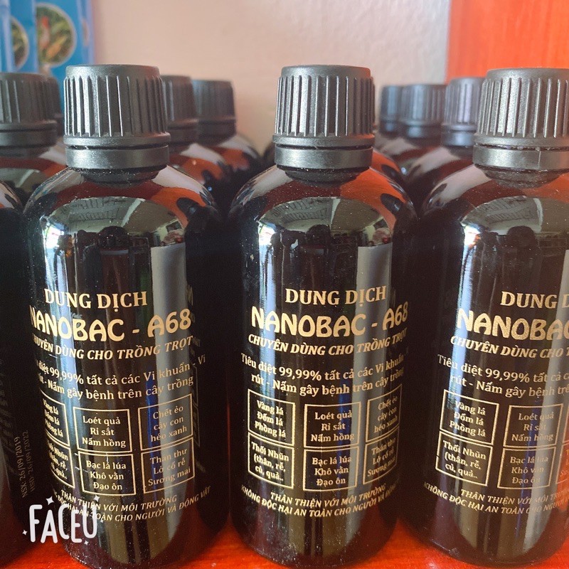 Dung dịch Nano Bạc - A68 Nano Ag (100 ml) - Diệt nấm trên cây trồng 🍄