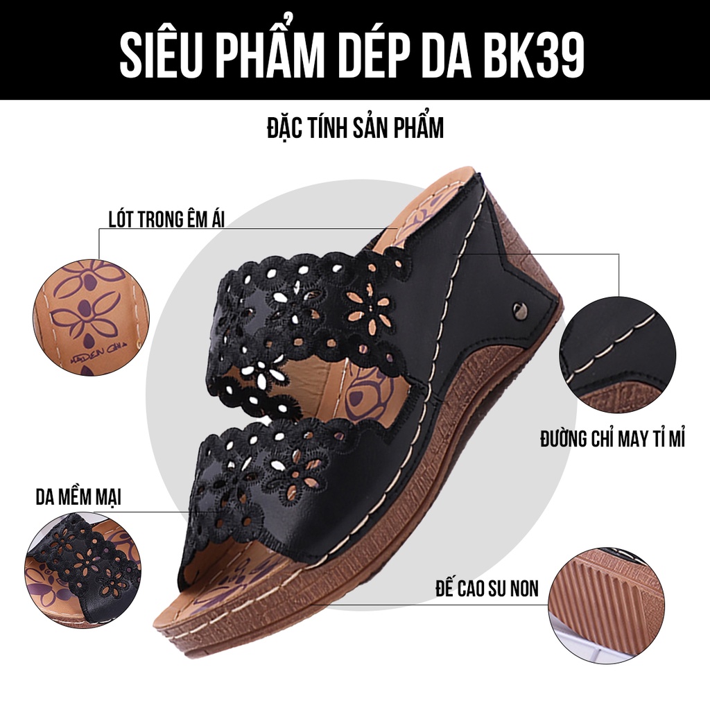 Dép nữ quai chéo TIMAN BK39 phong cách êm chân sang xịn bảo hành 1 năm