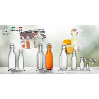 Chai thủy tinh nắp cài Giara 0.5L (Bormioli Rocco) [nhập khẩu]