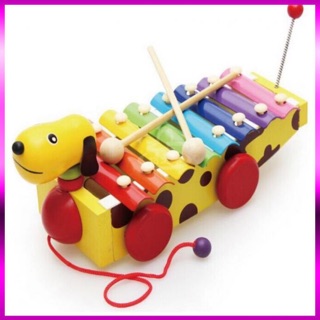 Đồ Chơi Gỗ – Đàn Xylophone Hình Xe Cún Kéo Vivitoys