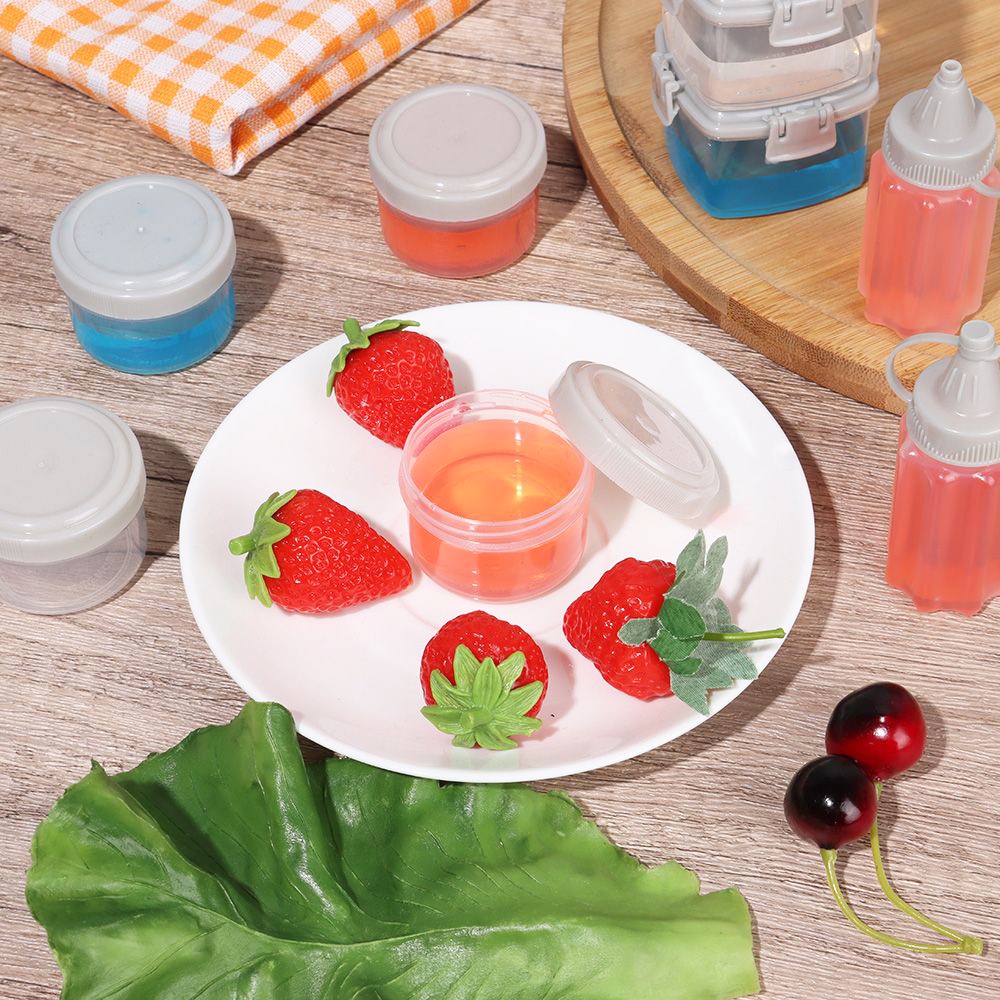 Set 4 lọ đựng nước sốt bằng nhựa PP kèm nắp đậy tiện dụng