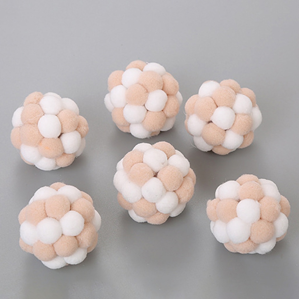 Bộ 6 Quả Bóng Lông Đồ Chơi Cho Mèo