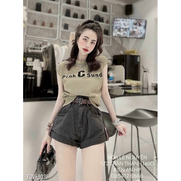 Áo len lưới ba lỗ chữ ngực siêu đẹp Hàng sẵn tại shop ba màu nhé