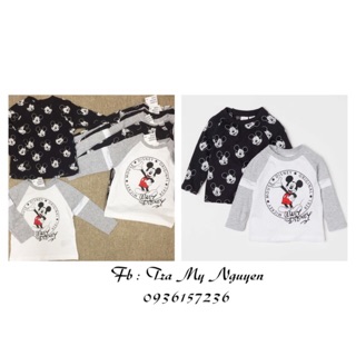 Set 2 áo hoạ tiết Mickey HM auth