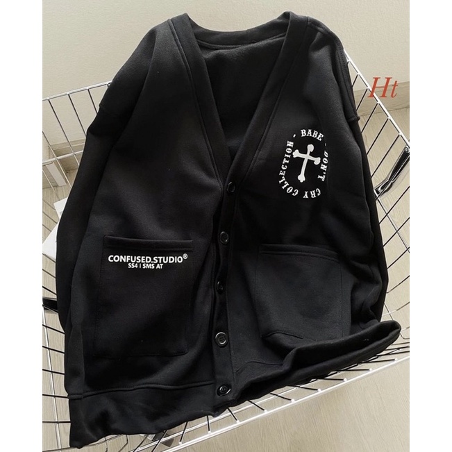 Áo khoác Cadigan Chữ Thập