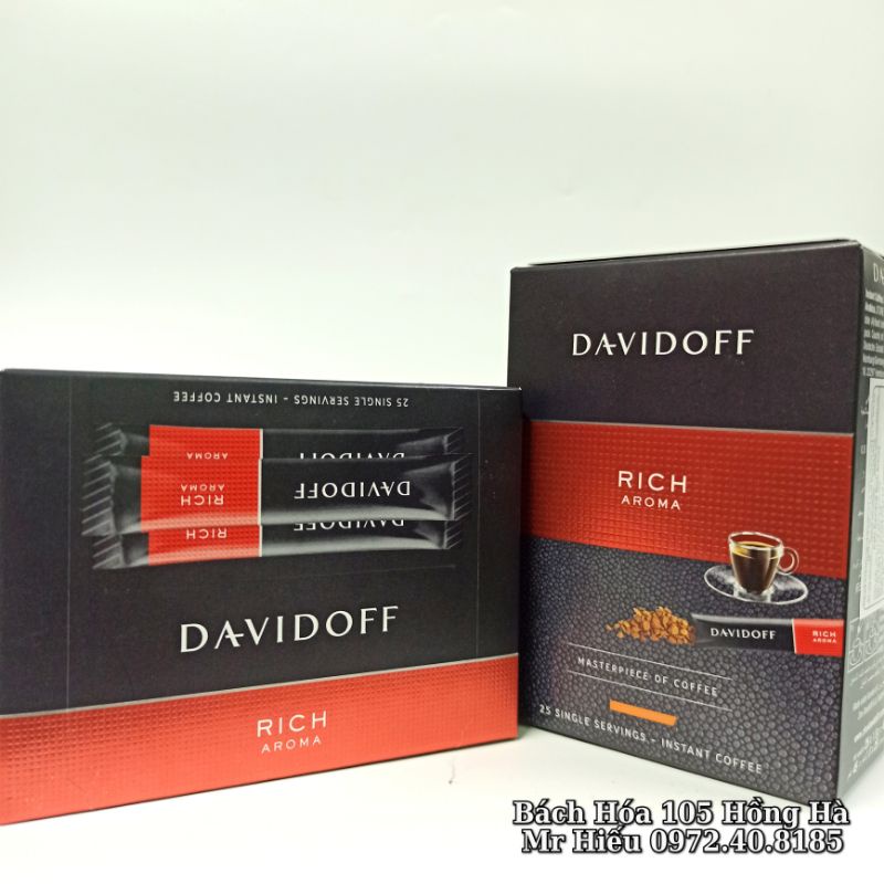 [T7/2023] Cafe Davidoff Rich Aroma hộp 25 gói 1,8gram