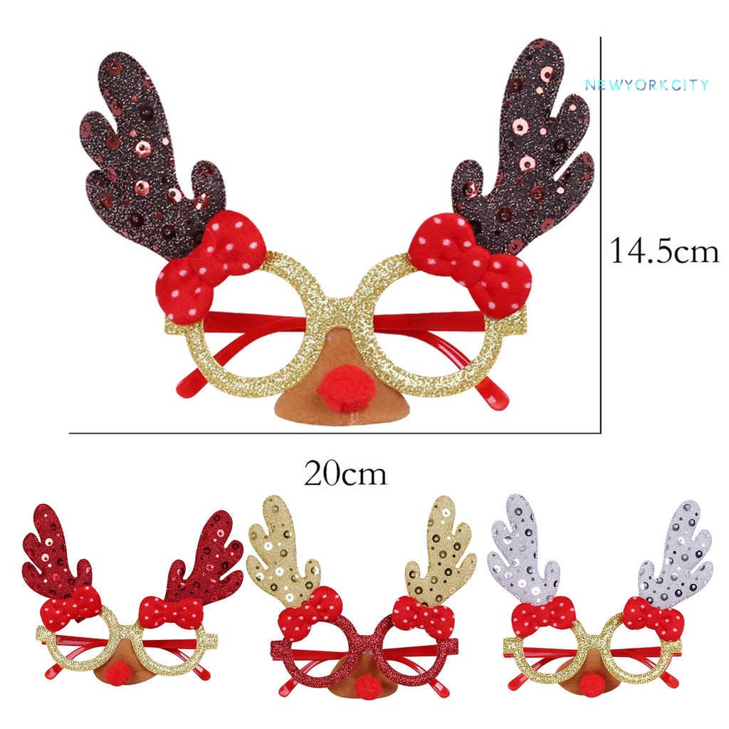 Mắt Kính Nhựa Hình Sừng Hươu Phong Cách Giáng Sinh Độc Đáo