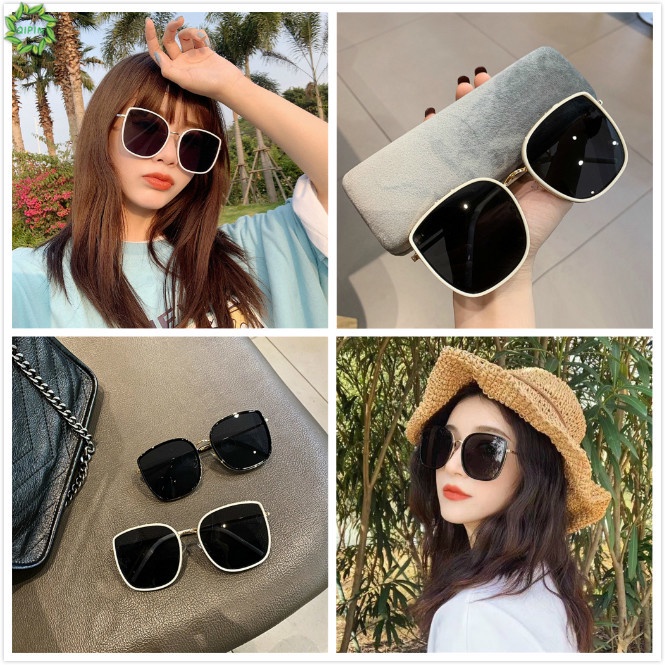 Kính mát gọng vuông lớn chống tia cực tím phong cách Hàn Quốc cho nam và nữ