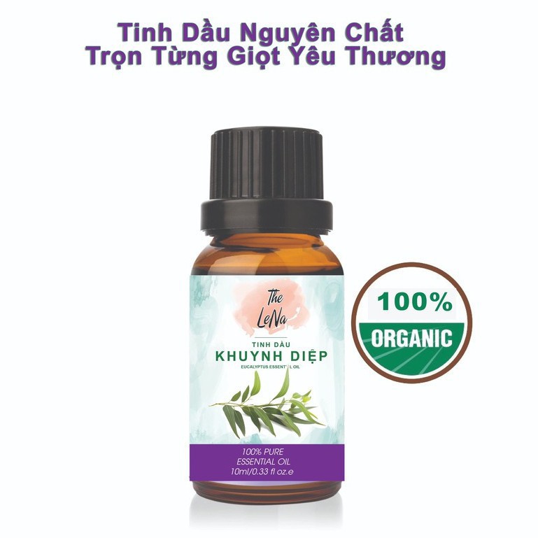 Tinh dầu Khuynh Diệp THE LENA Nguyên Chất (Eucalyptus Globulus)  Xông Phòng, Sổ Mũi, Tốt cho bé 10ml