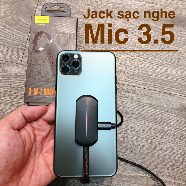 Jack Chia Sạc L47 [ Bảo hành 3 tháng ] Nghe Mic 2 cổng   lighning và 1 cổng tai nghe 3.5 Chuyên PUBG