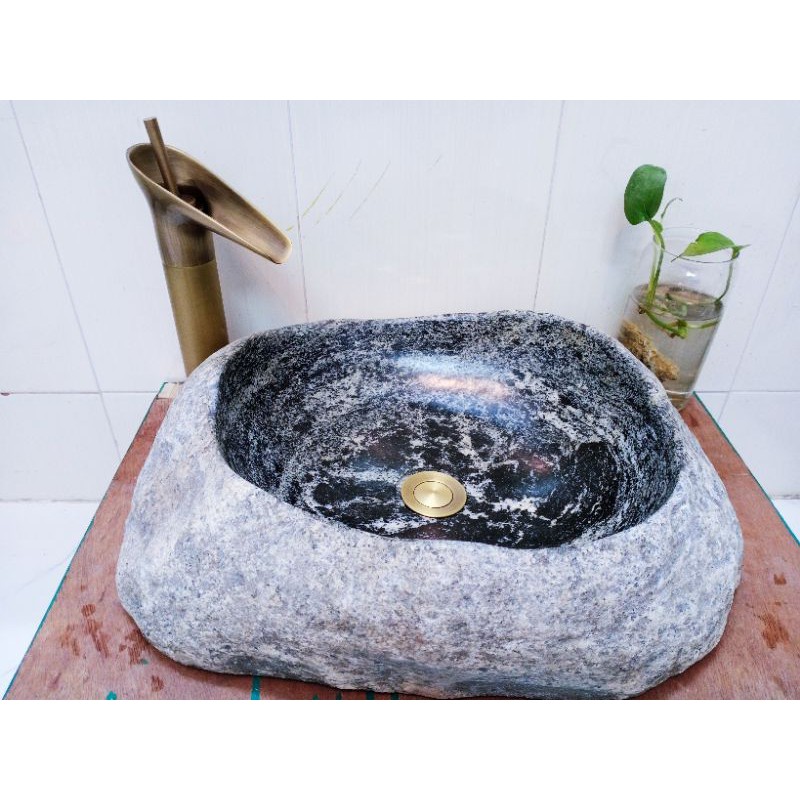 chậu lavabo đá vân mây tự nhiên | BigBuy360 - bigbuy360.vn