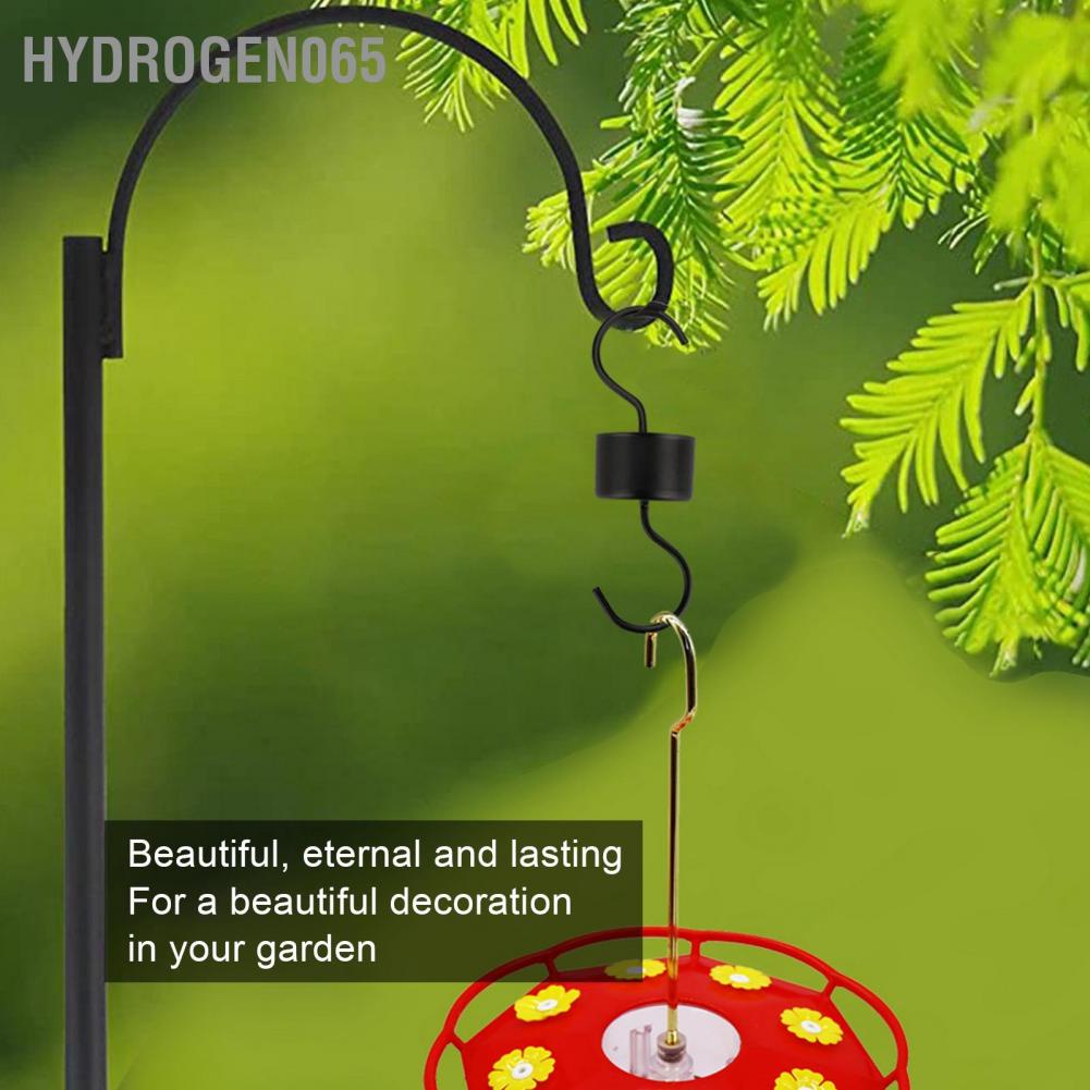 Hydrogen065 5Pcs Bird Feeder Hooks Black ABS Sturdy Easy Install Beautiful Ant Prevention for Garden