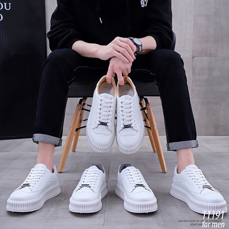 Giày cặp đôi thể thao nam nữ da PU phong cách Hàn Quốc 11191 (Nam)