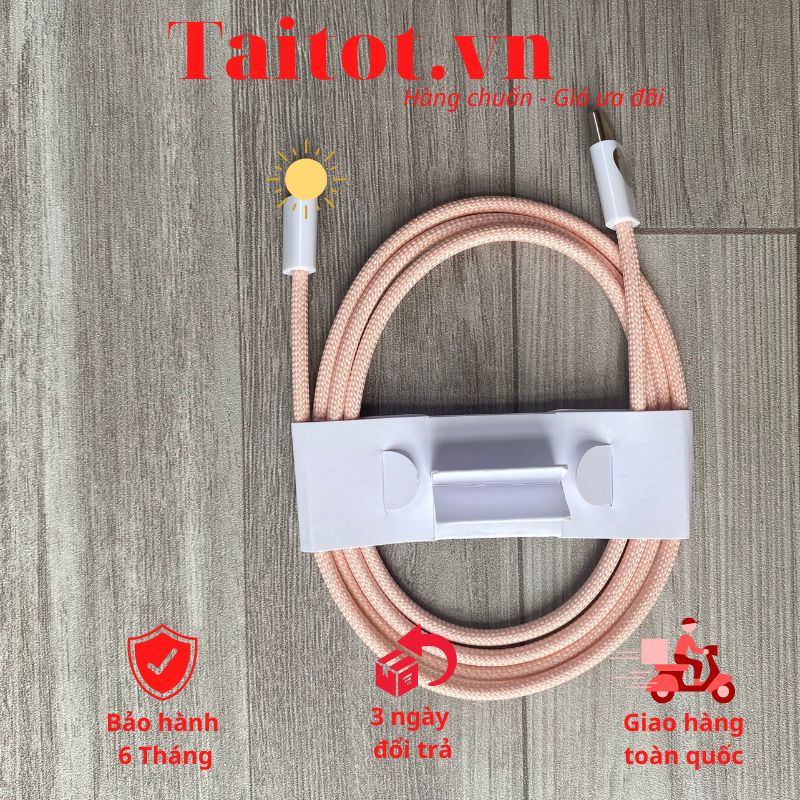 Dây Imac bọc dù nhiều màu Type C sang lightning, dây sạc nhanh 20w dài 1m nhiều màu chống nứt gãy cực chắc - Taitot